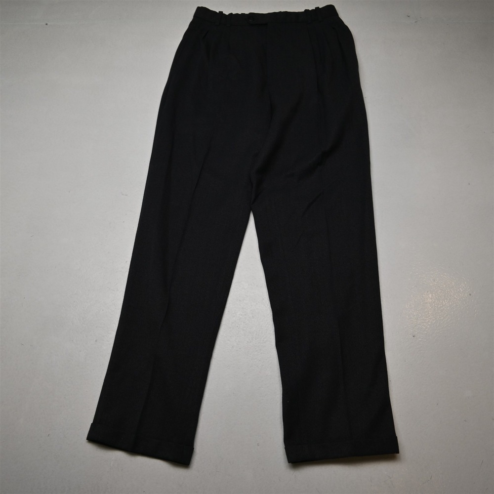 Vtg Y2K 2000s 30x34 Blue Flannel Pleated Cuffed Baggy High Waist Mens‎ Pants